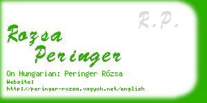 rozsa peringer business card