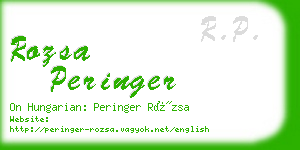 rozsa peringer business card